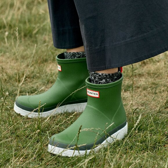 Hunter Wellies Women's Original Play Short Speckle Scottish Moss